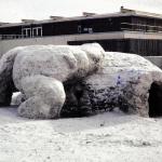 My Dorm's Snow Sculpture on the University of Alaska Campus