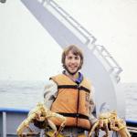 Me with Alaska King Crabs on research Ship in Bering Sea