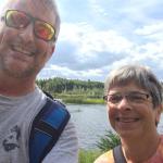 My long-time friend Cathy on a hike with me. We worked in the same lab building at the Institute of Arctic Biology. She married another good friend of mine, Greg.