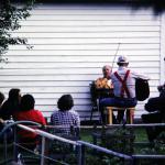 Impromptu backyard concert next to campground 