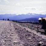 My bike on an unpaved road.