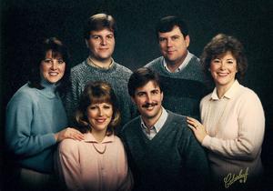 Sibs 20 years later. Clockwise from left: Wendy, Payton, Steve, Nancy, Greg, Ann