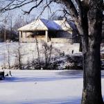 Pavilion in Winter. Bellevue Park in Belleville IL